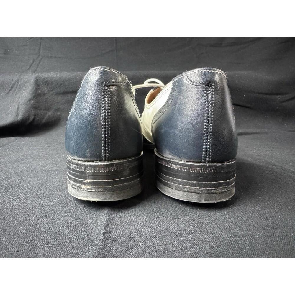 British Isles Collection Men's Brogue Shoes Black White Leather Size 7.5 - Picture 6 of 8
